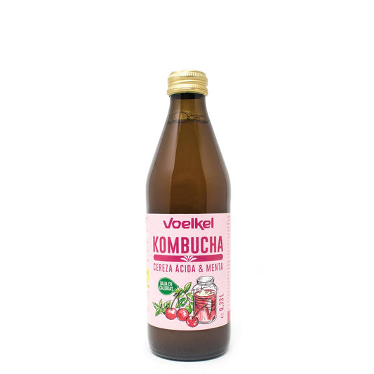 Kombucha Cereza y Menta BIO Voelkel 330 ml