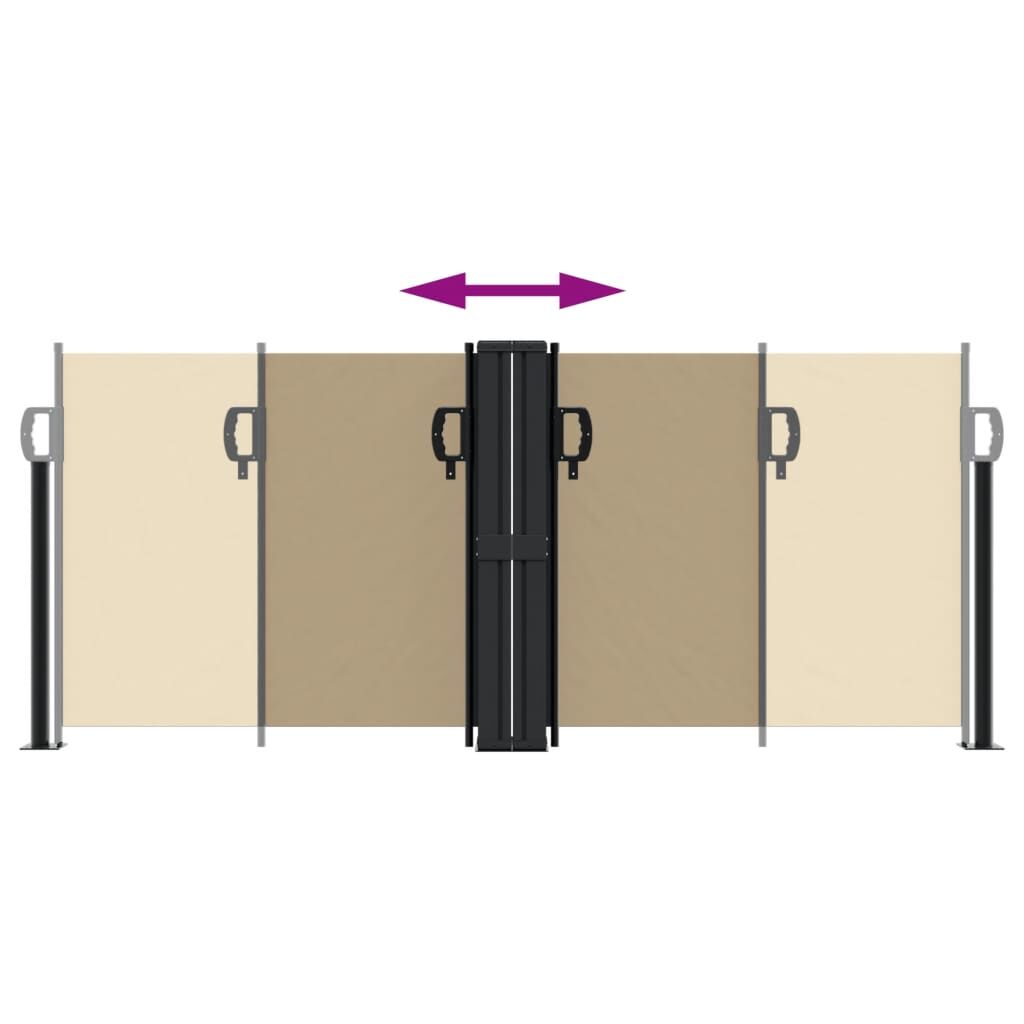 Vidaxl Toldo Lateral Retráctil Beige 100x1000 Cm_4