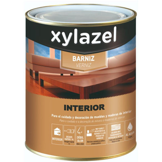 Barniz interior al agua 750 ml Xylazel Brillante Pino
