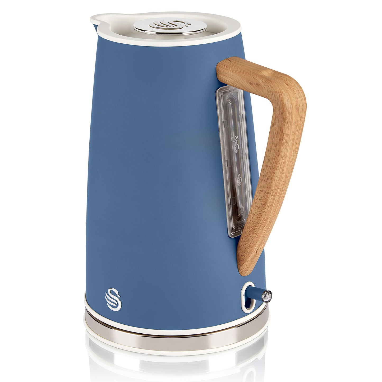 Hervidor Agua Eléctrico Nordic Ultra Rápido, 1,7 L, Sin Bpa, Acero Inoxidable, Resistencia Oculta, Inalámbrico Swan Sk14610 Azul_5