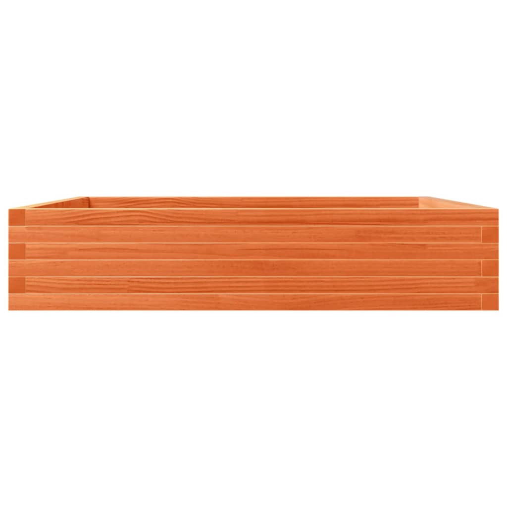 Jardinera De Madera Maciza De Pino Marrón Cera 110x110x23 Cm_5