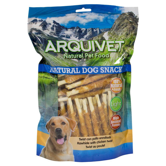 Snack natural para perros Twist con pollo enrollado Arquivet  13 cm 1kg