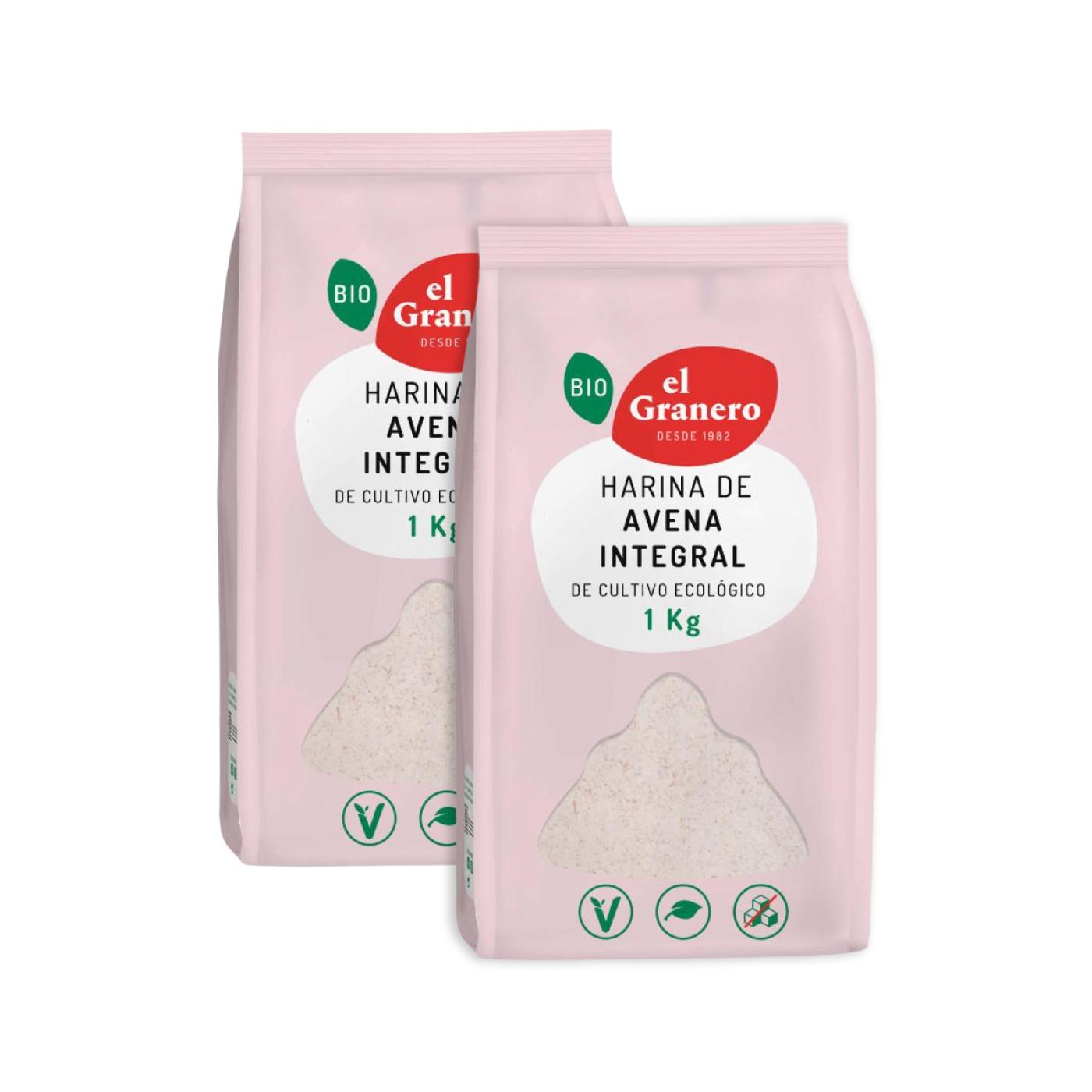 Pack 2x Harina de Avena Integral Bio El Granero 1 Kg