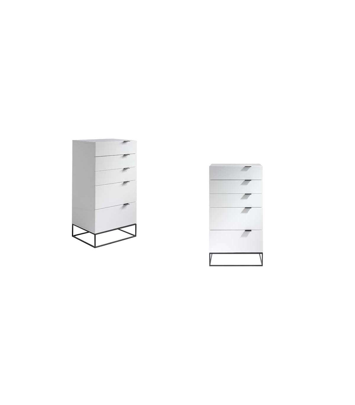 Sinfonier 5 Cajones Modelo Norma Acabado Blanco Brillo 59.5 X 46 X 120 Cm (largo X Ancho X Alto)_5