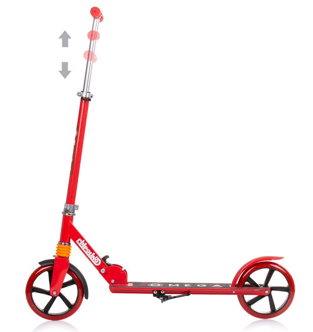 Patinete Infantil Omega Hasta 100 Kg Plegable Y Ruedas De 20mm Red_2