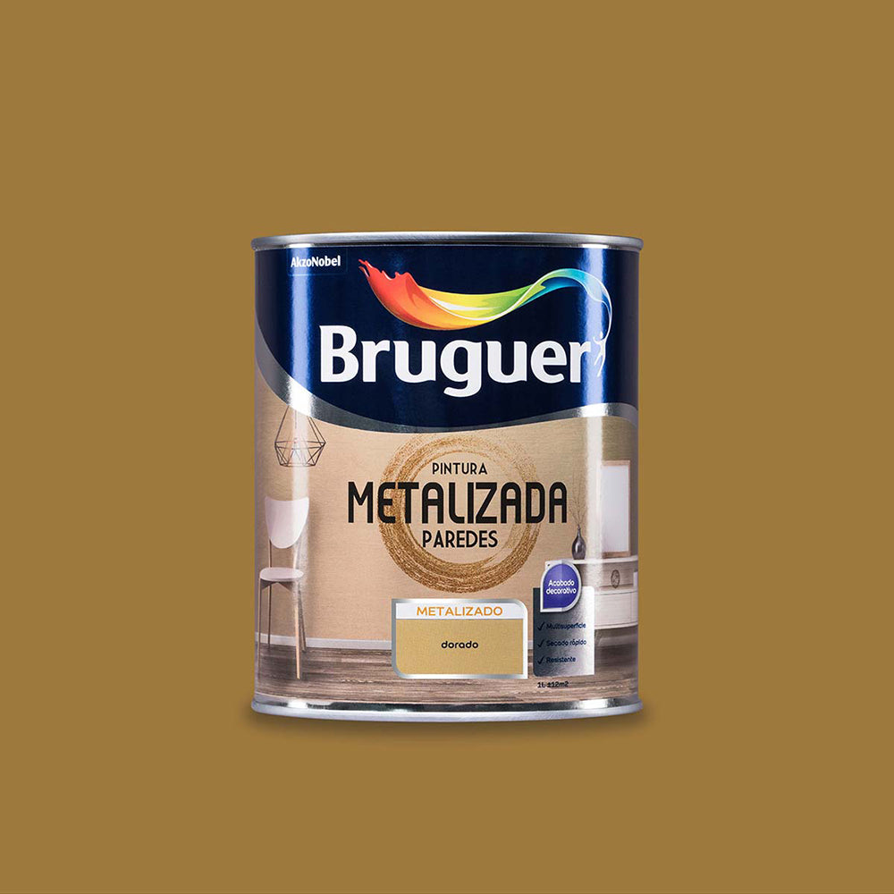 Pintura Metalizada Para Paredes- 1 L - Oro_0