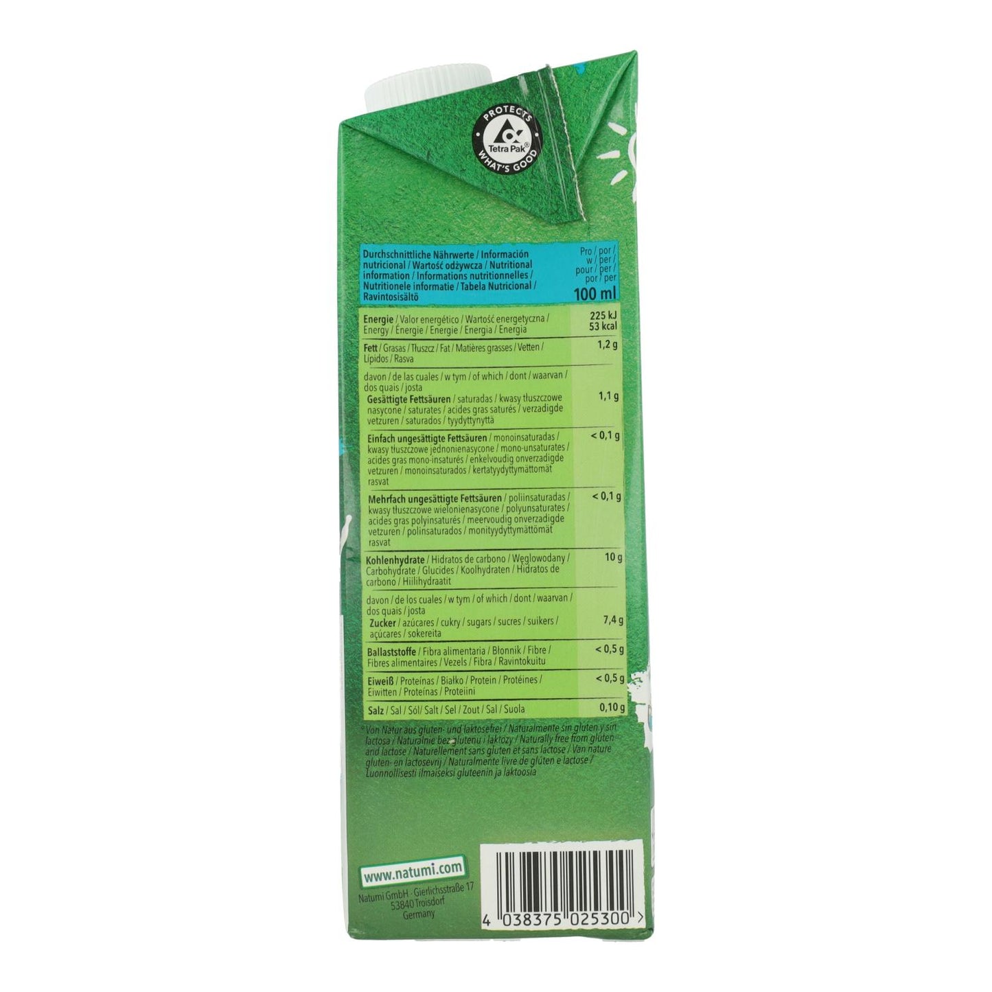 Pack 12 x Bebida Arroz Coco Bio Natumi 1 L