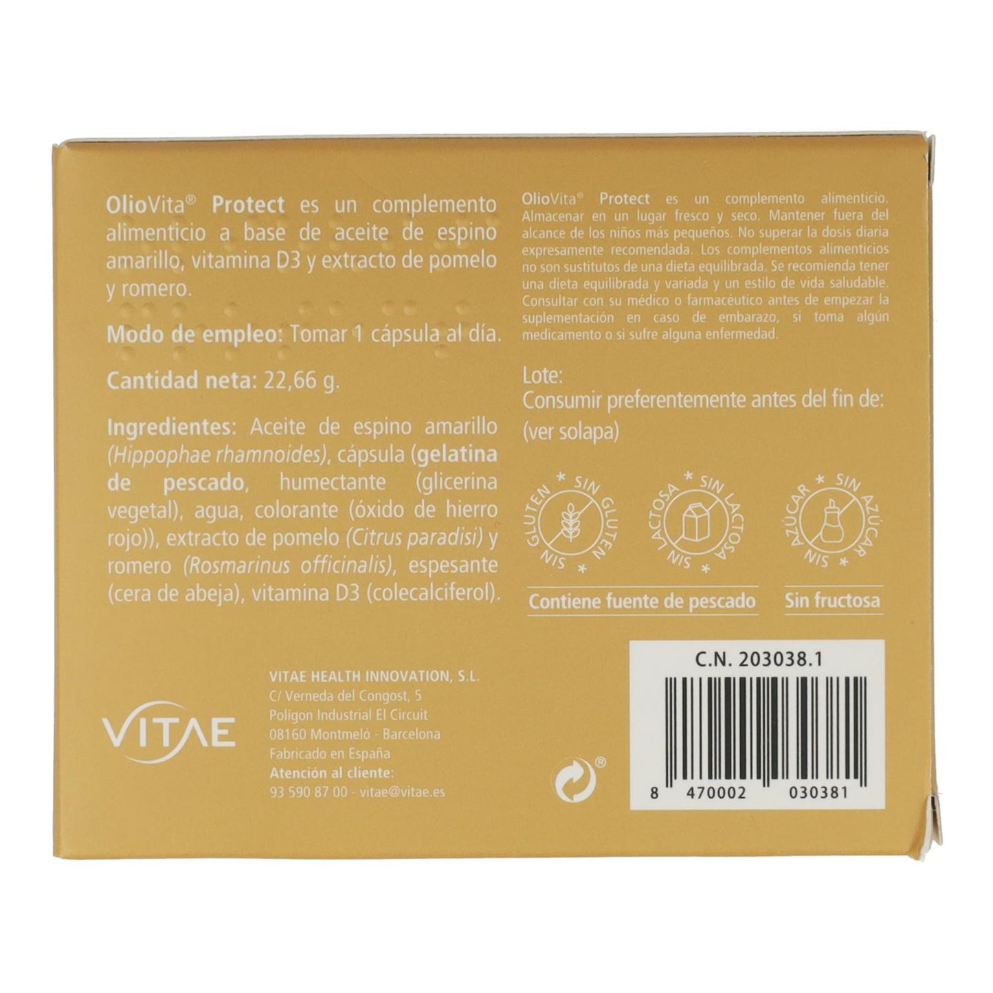 Oliovita Protect Vitae 30 Cap