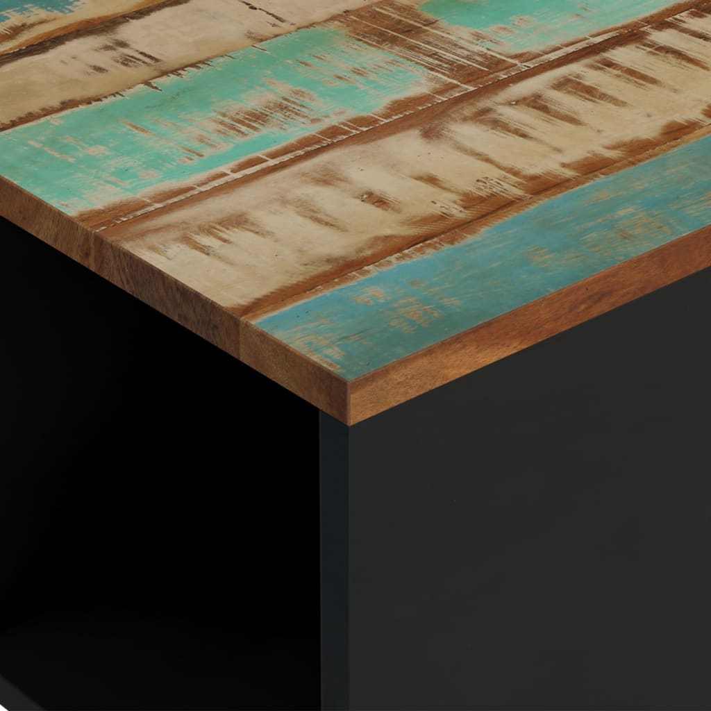 Mesa De Centro De Madera Maciza Reciclada 60x50x35 Cm_4