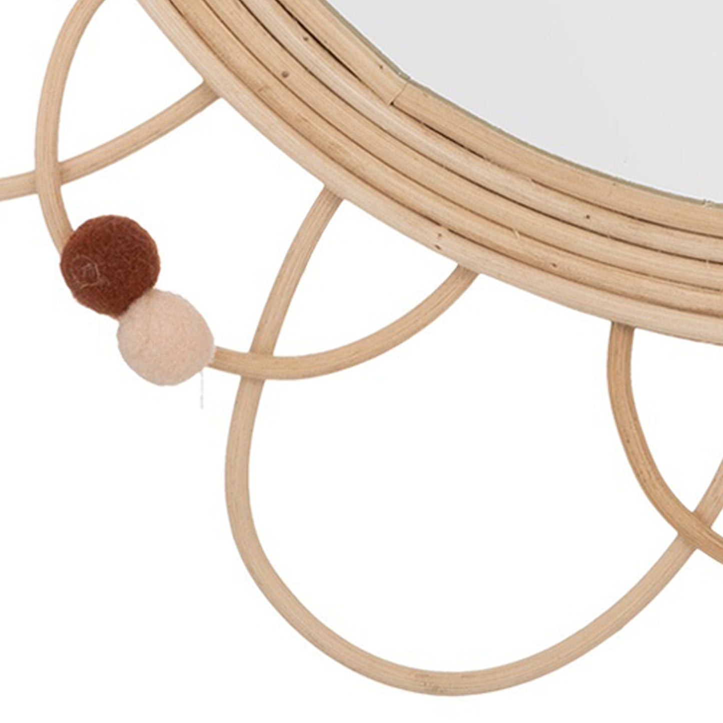 Wellhome Espejo De Ratán Campagne D.38cm