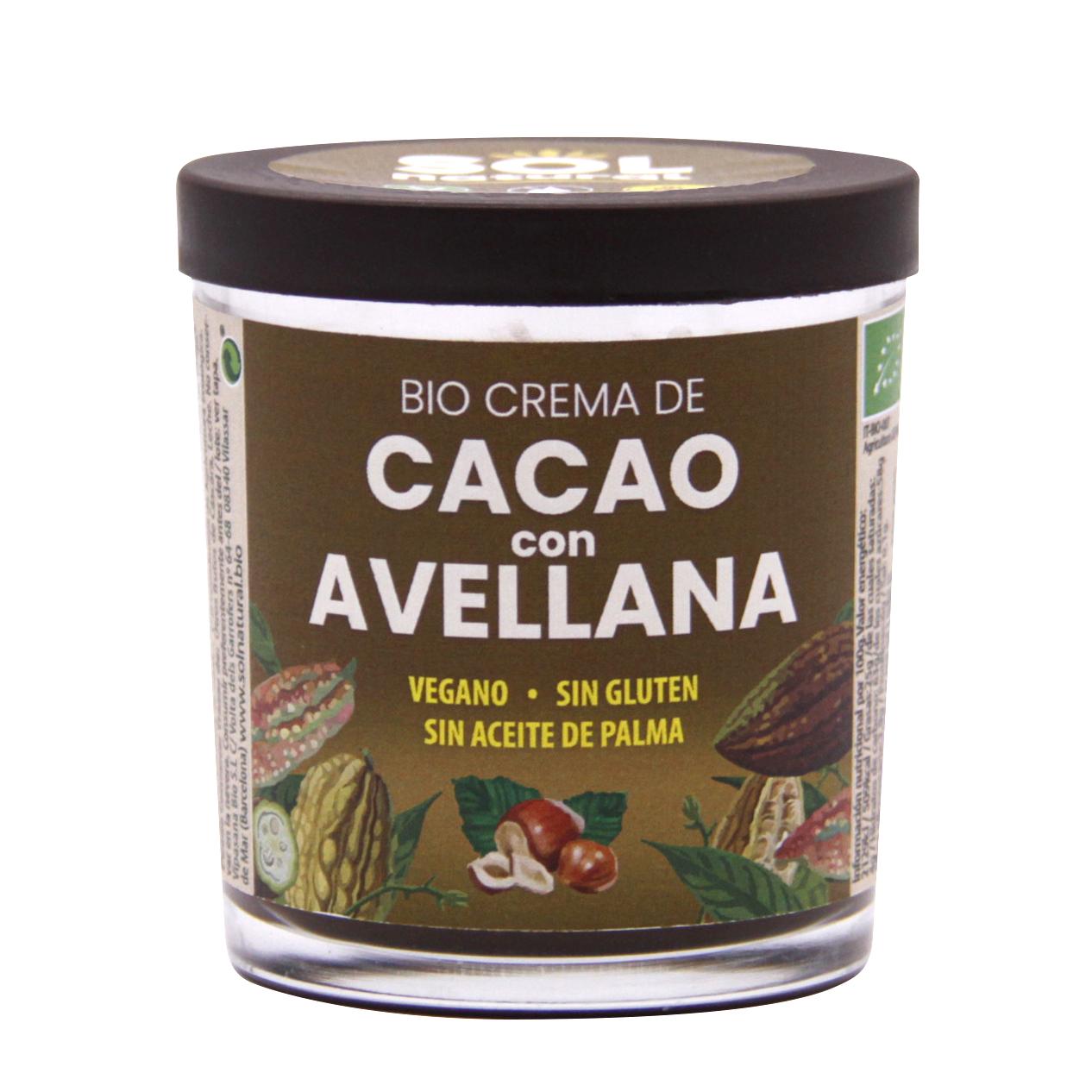 Crema de Cacao con Avellanas Bio Sol Natural 200 g