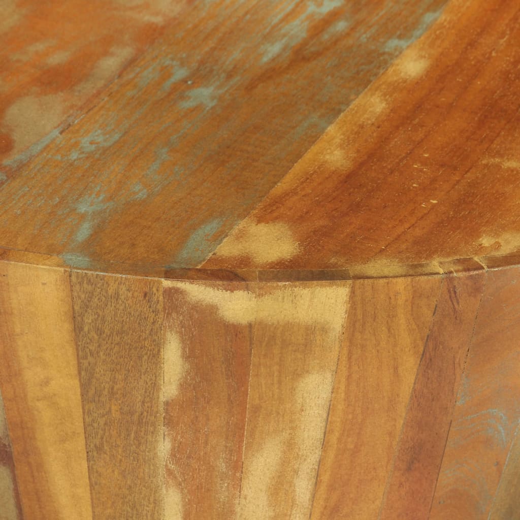 Mesa De Centro De Madera Maciza Reciclada Ø65x31 Cm_4
