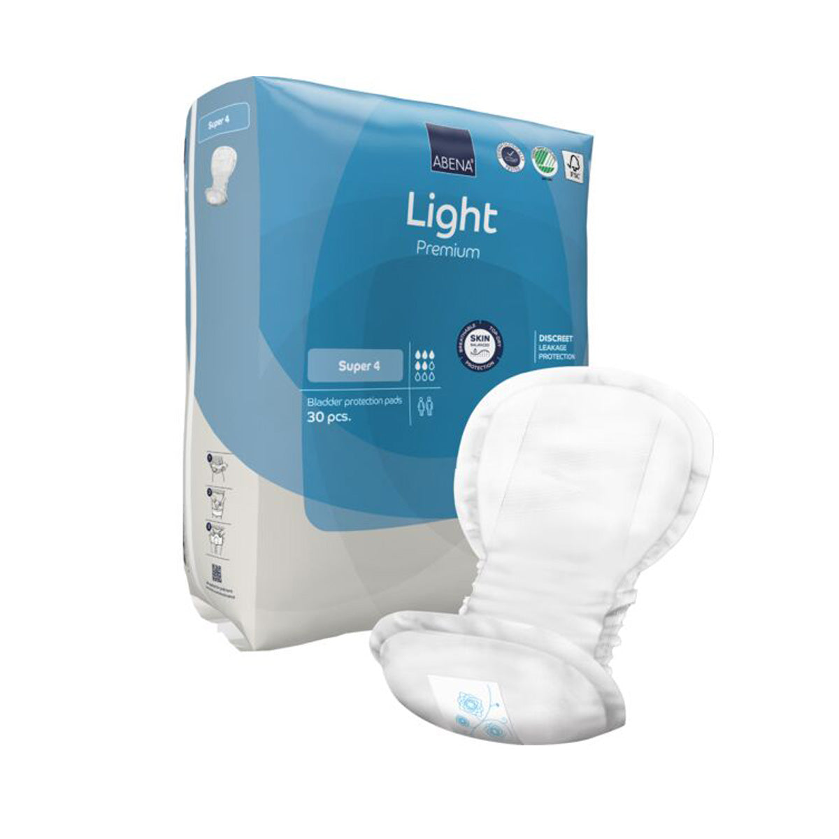 Compresas para la incontinencia Light, Súper ABENA 30 uds