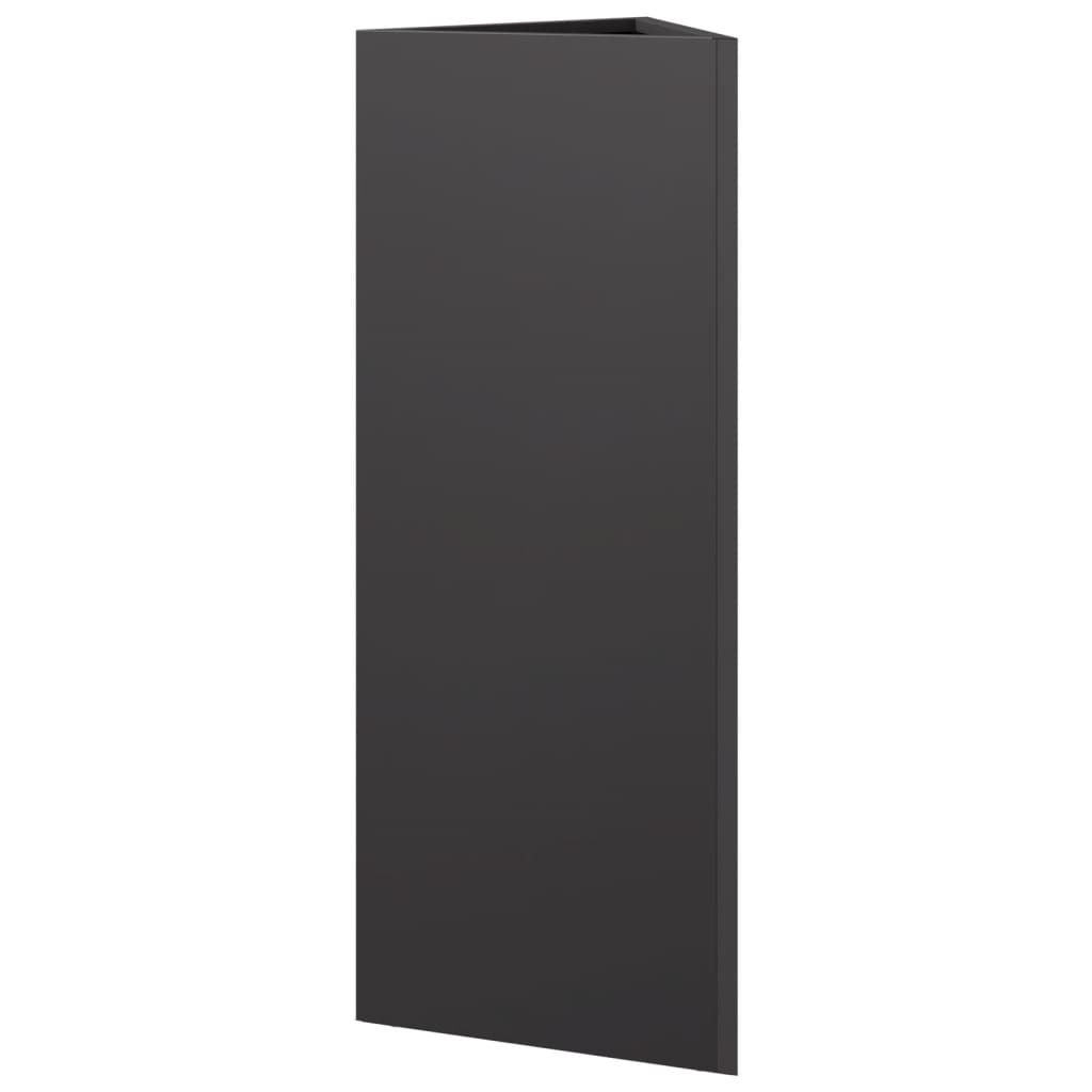 Jardinera Triangular Acero Negro 30x26x75 Cm_5