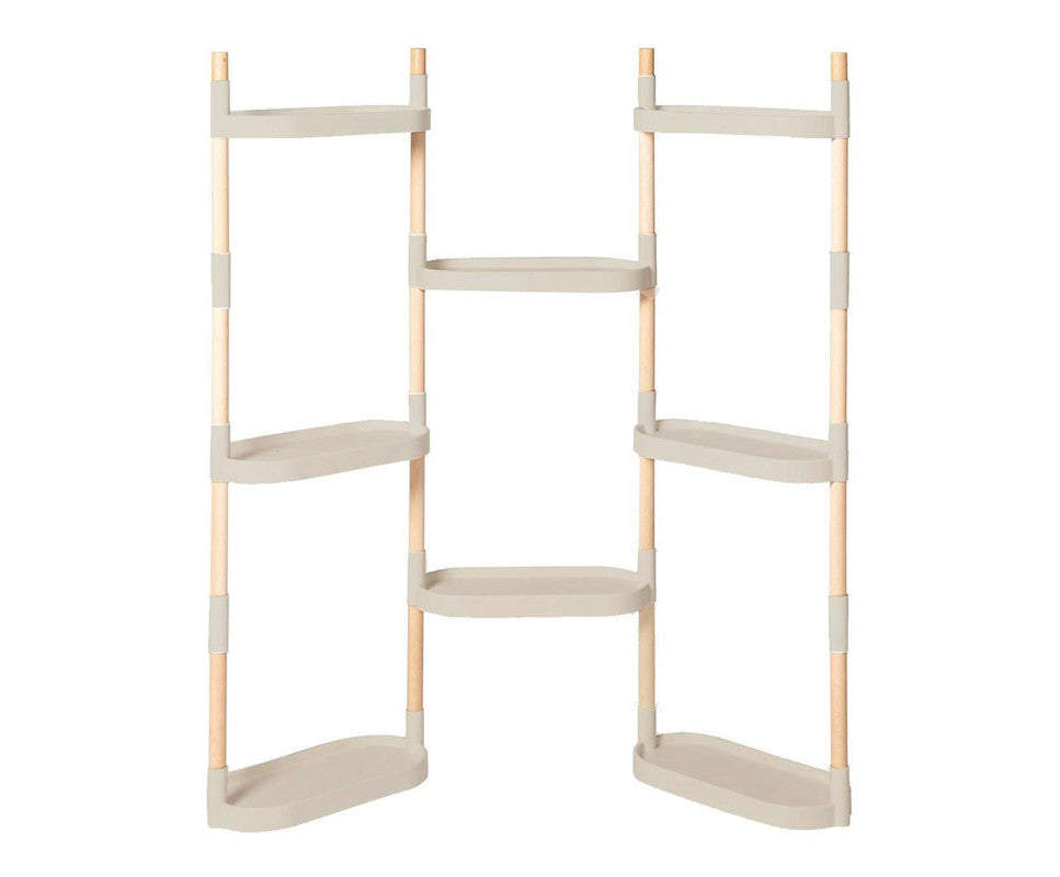 Soporte Modular Citysens De 8 Bandejas – Gris, Polipropileno 100% Reciclado Y Madera Ecológica Pefc_5