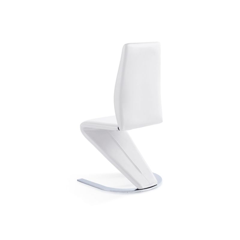 Pack 2 Sillas De Comedor Rin Símil Piel Tejido, Blanco, 58 X 96 X 40,5_5