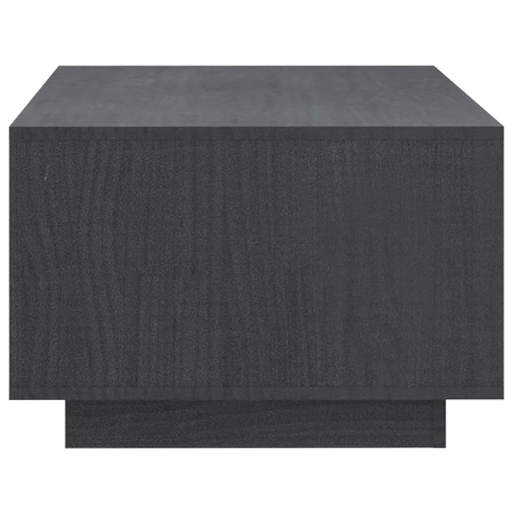 Mesa De Centro De Madera Maciza De Pino Gris 110x50x33,5 Cm_4