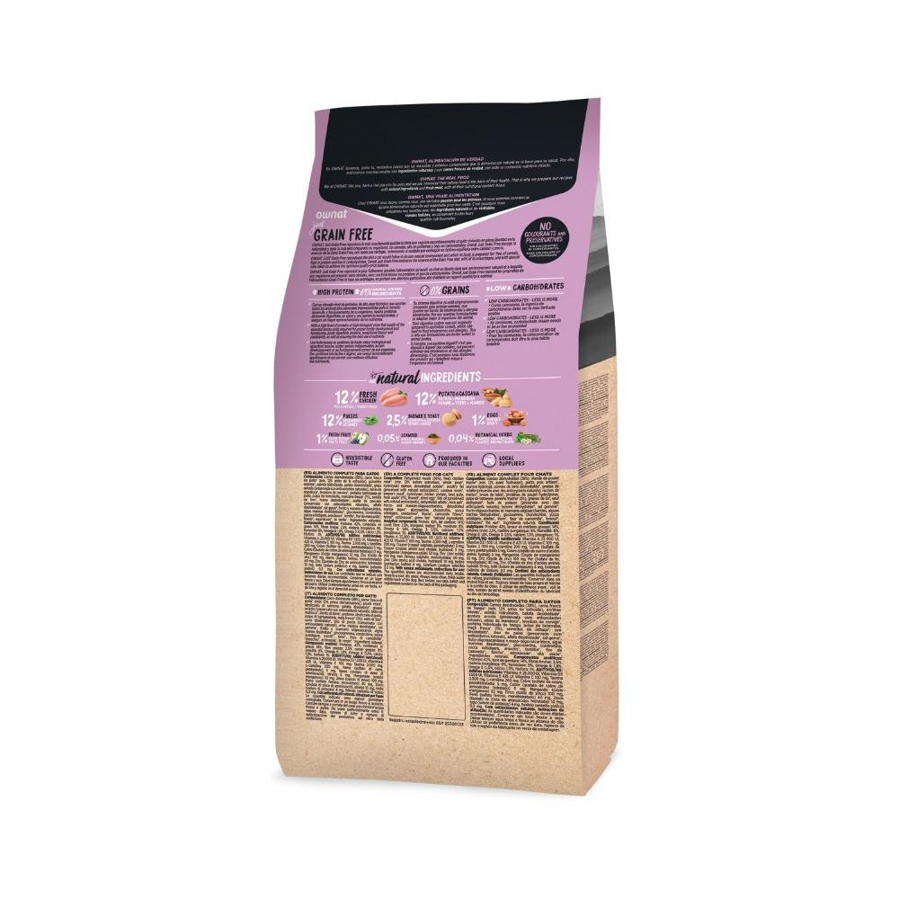 Pienso Just Grain Free para Gatos esterilizados Ownat 8 kg