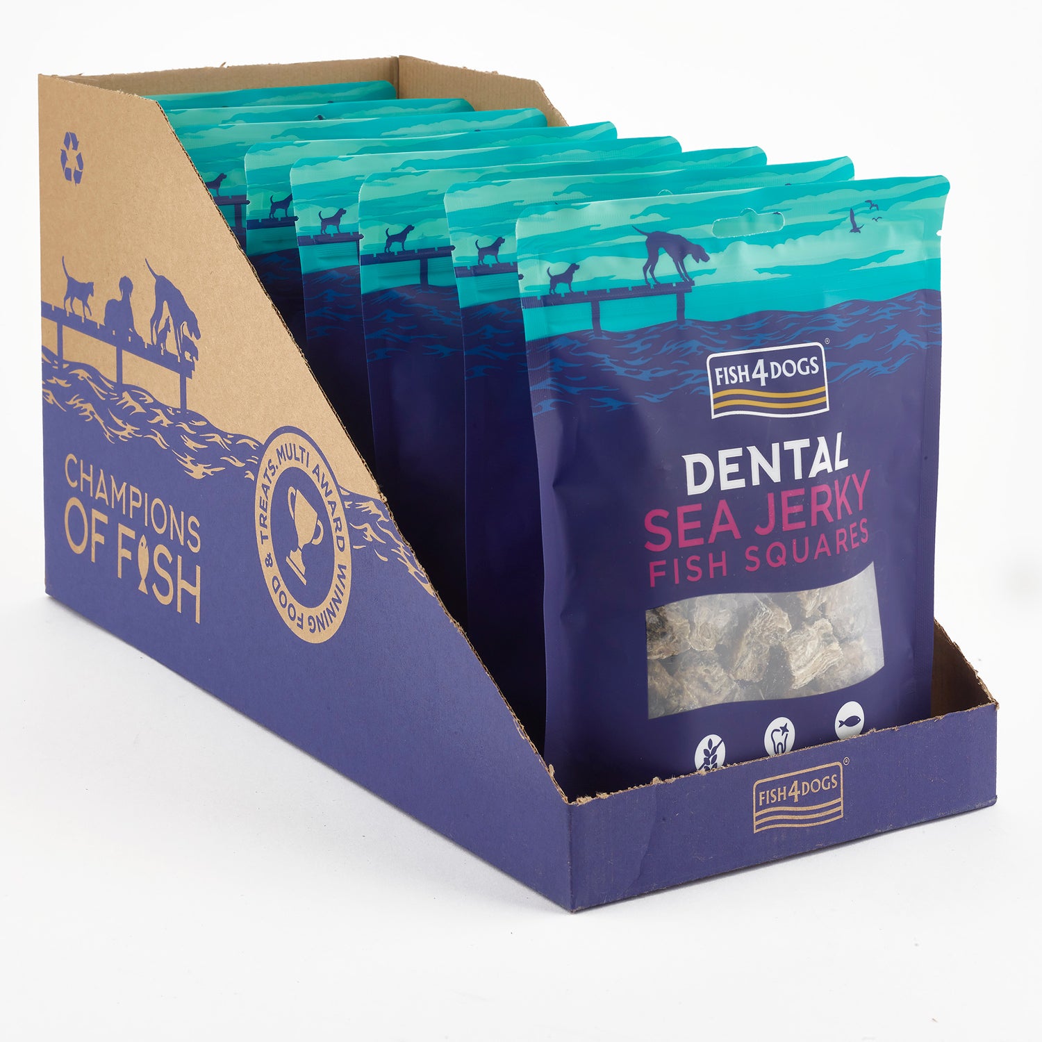 Fish4dogs Snack Dental Natural – Sea Jerky Fish Squares