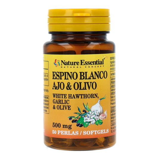 Espino Blanco Ajo y Olivo 500 mg Nature Essential 50 Perlas