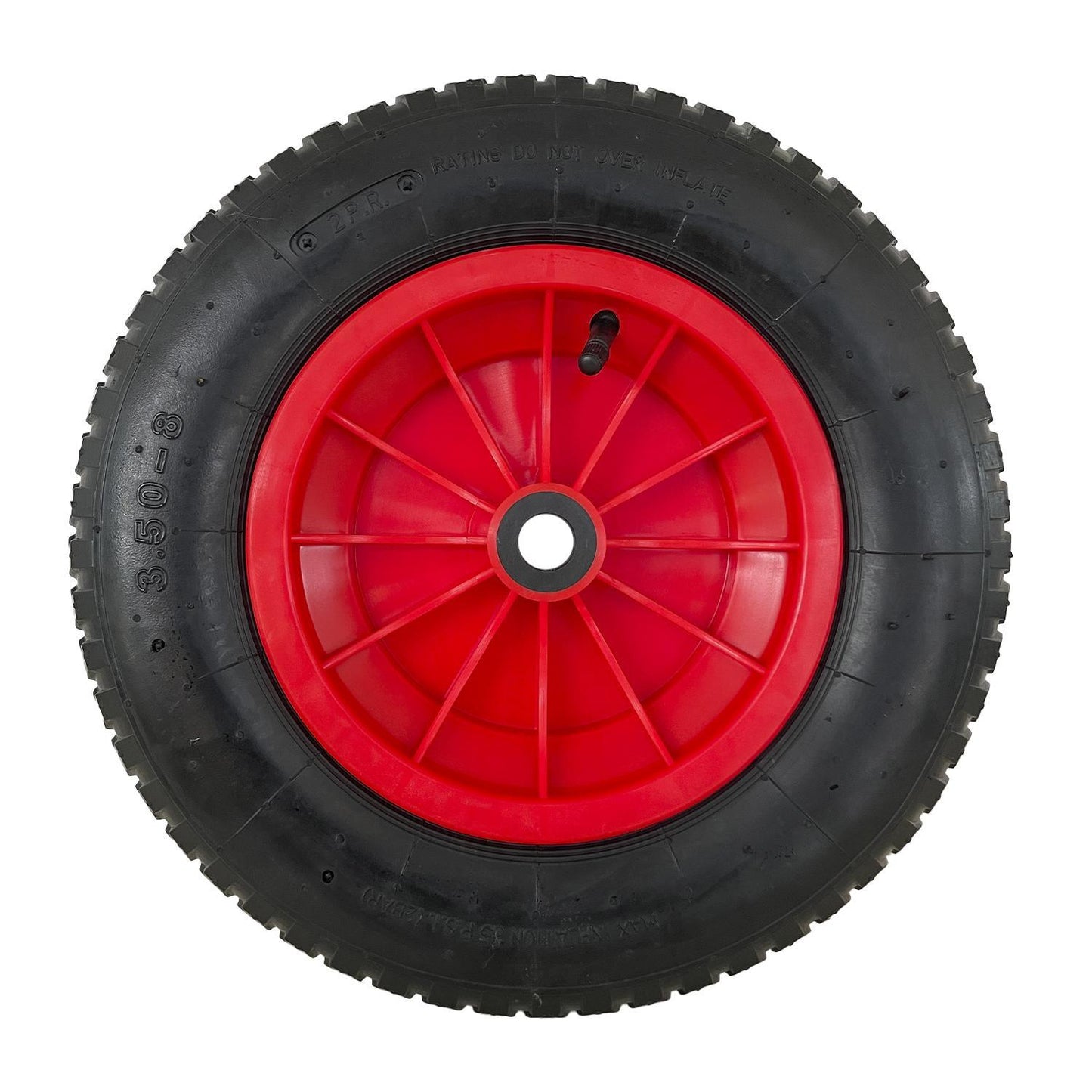 Rueda Carretilla Invernadero Neumática Llanta Plástico, Ø 370 Mm. Eje Ø 20 Mm.