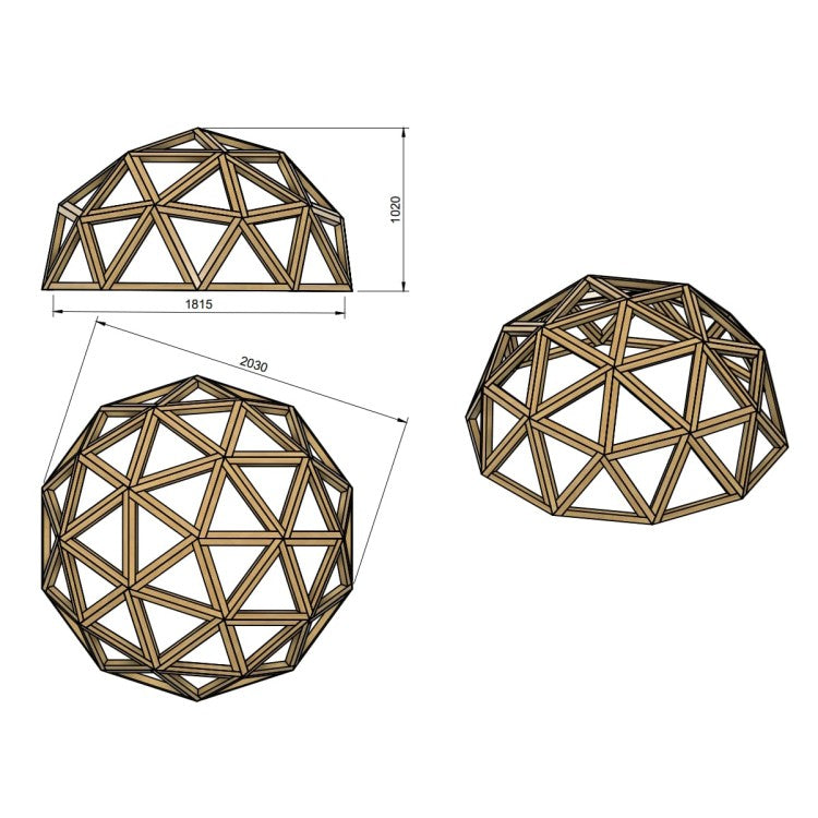 Domo Geodesico De Madera Masgames L.