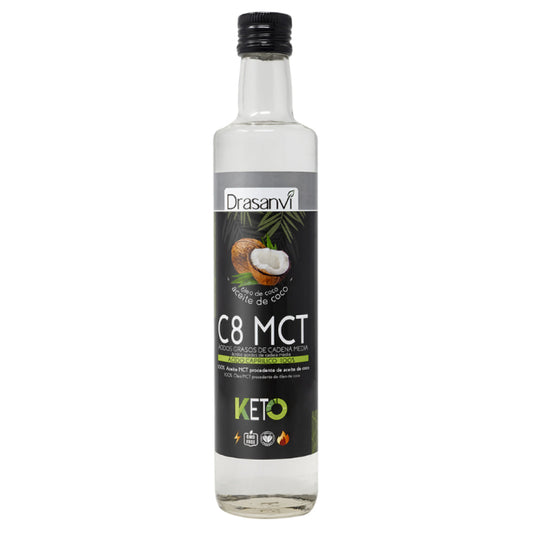 Aceite Mct Coco Puro 100% C8 Keto 500 Ml
