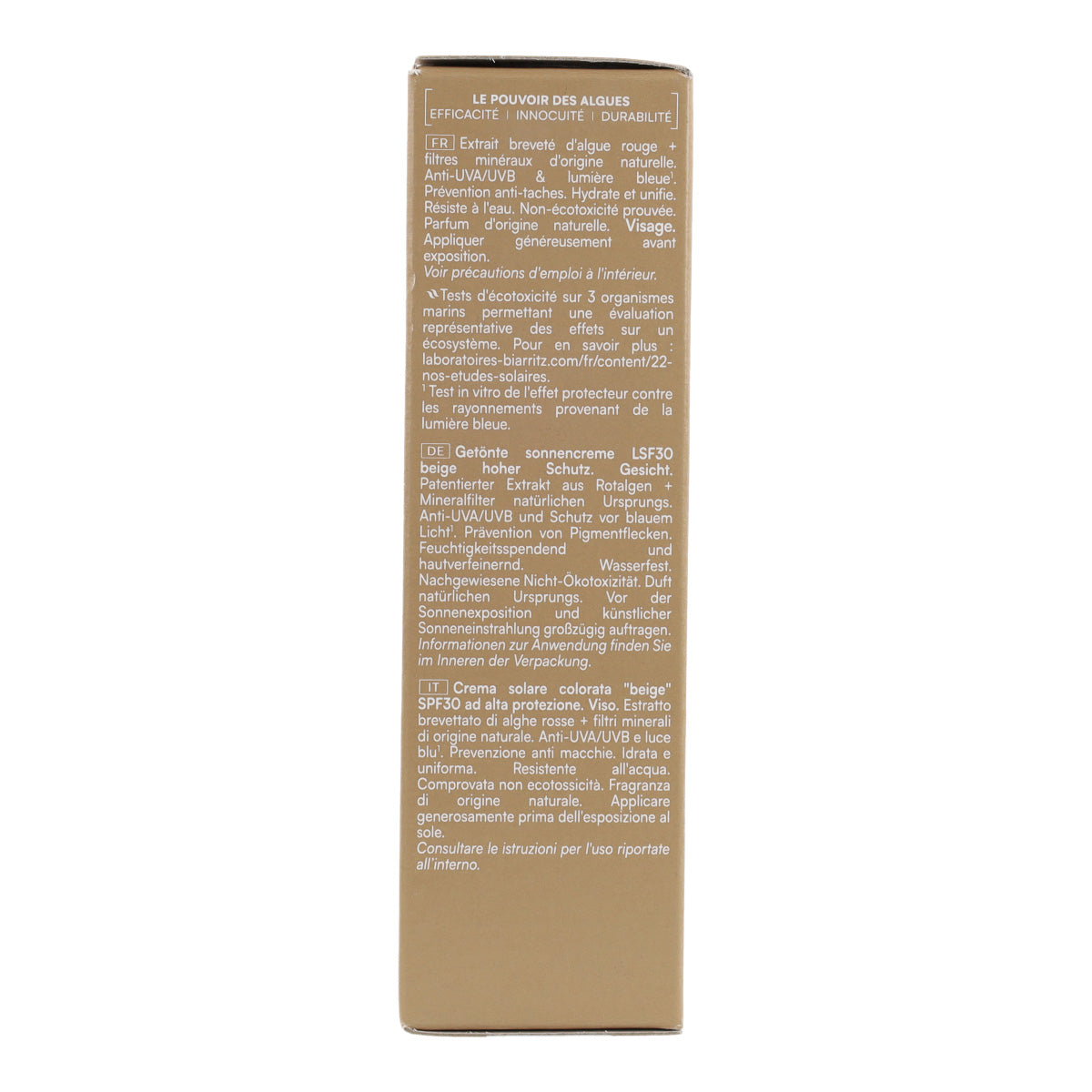 Crema Protector Solar Facial Color Beige SPF30 Alga Maris 50 ml