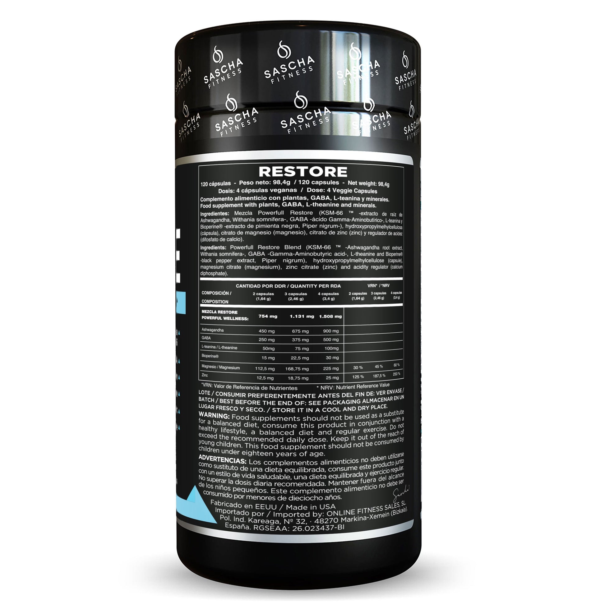 Restore - Sascha Fitness España