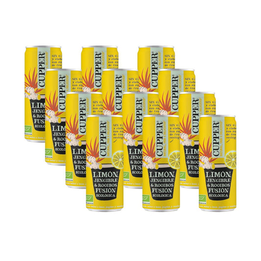 Pack x 12 Refresco de Jengibre, Limon y Rooibos Cupper 250 ml