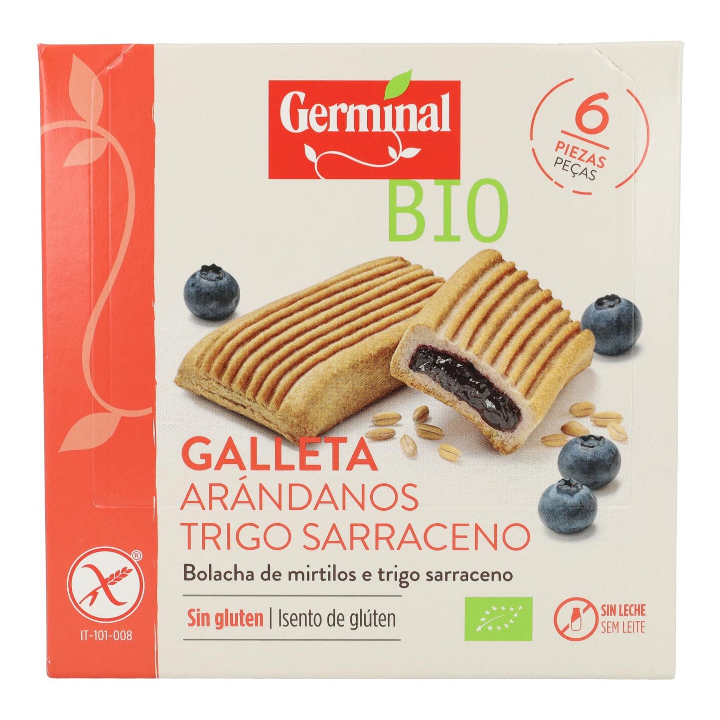 Galletas de arándano y trigo sarraceno sin gluten Germinal Bio 200 g
