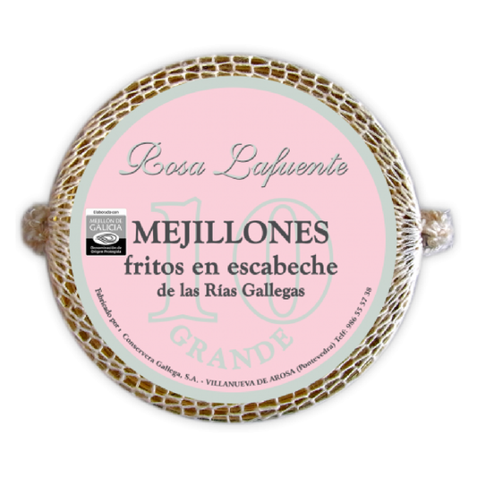 Mejillones fritos en escabeche 10 Piezas Rosa Lafuente 115 g