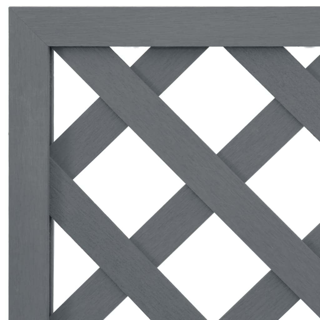 Jardineras Con Enrejado 2 Unidades Wpc Gris 65x33x135 Cm_5