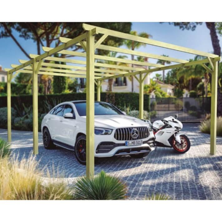 Garaje de madera maciza Río Maderland 600x420 cm