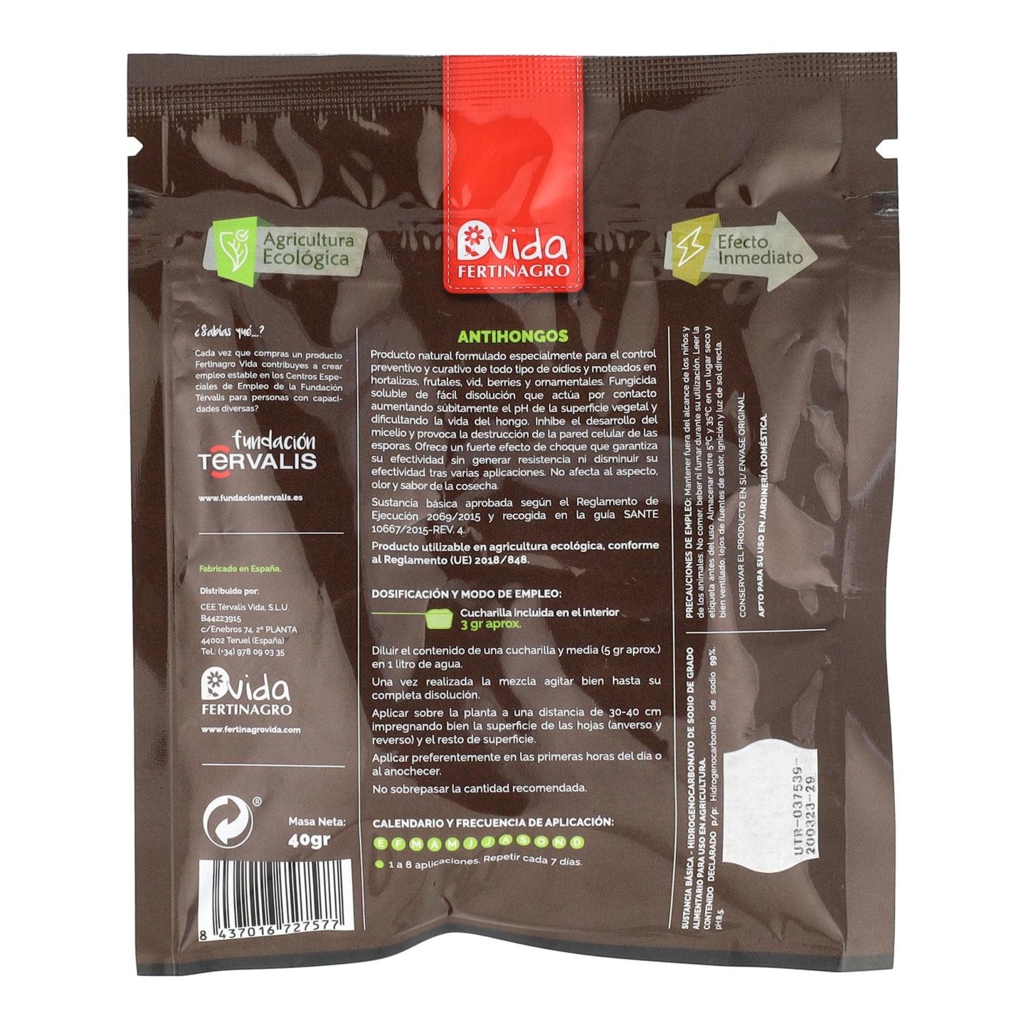 Fungicida Antihongos en polvo BIO Fertinagro 40 g oídio moteado