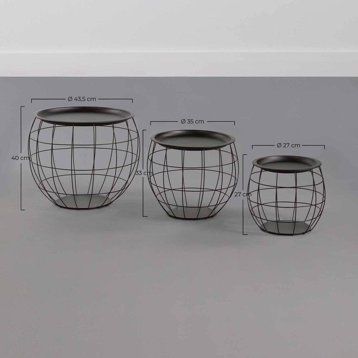 Kit 3 Mesitas De Centro Redondas Baloon Thinia Home_5