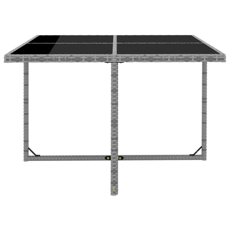Vidaxl Set De Comedor De Jardín 5 Pzas Y Cojines Ratán Sintético Gris_5