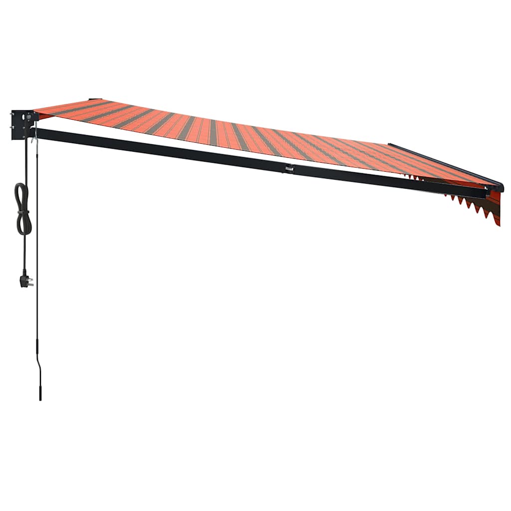 Toldo Retráctil Automático Naranja Y Marrón 4x3 M_5