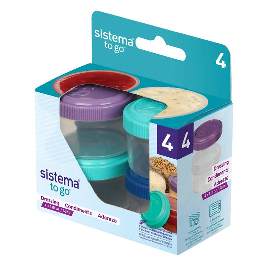 Pack recipientes herméticos Sistema Dressing To Go 4x35 ml