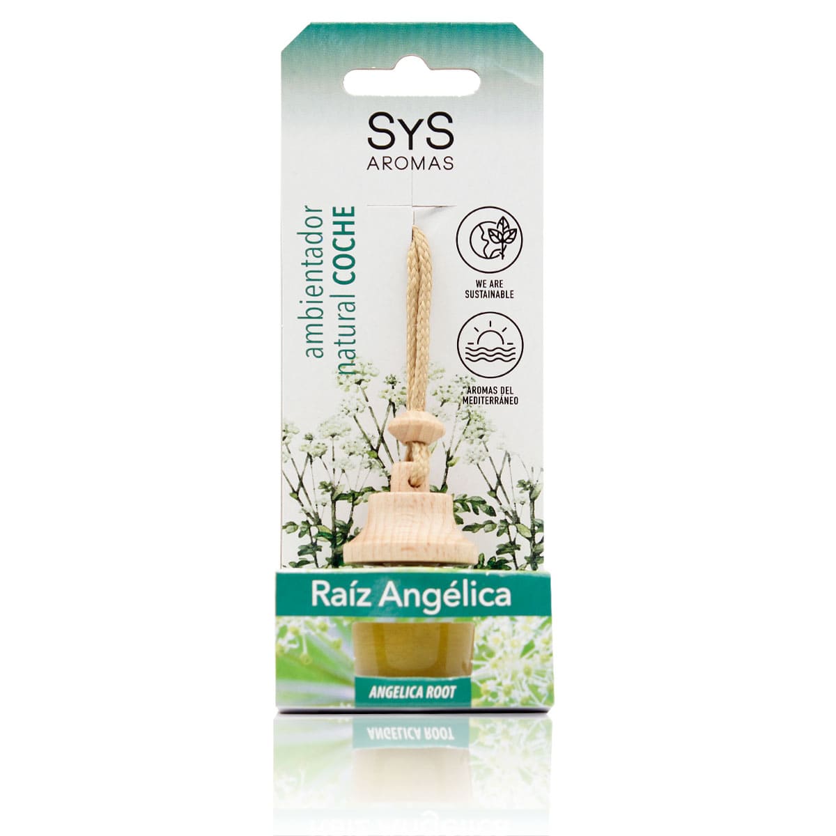 Ambientador Coche Raíz Angélica SYS Aromas Style 7 ml | Aroma Herbal y Balsámico | Fresco y Equilibrado_0
