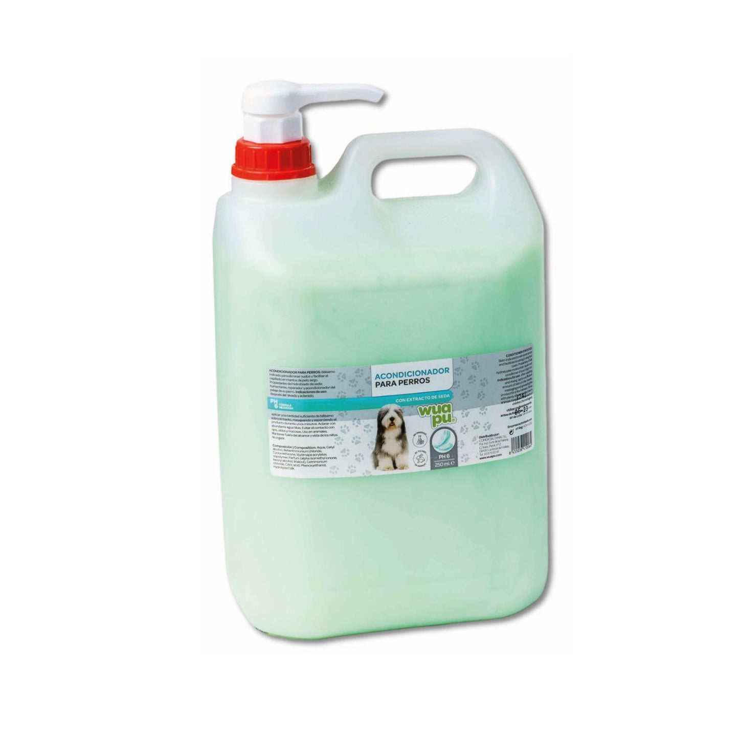 Acondicionador Para Perro De Manto Largo Y Espeso Wuapu Sin Parabenos, Ph6. Envase De 5 L_0