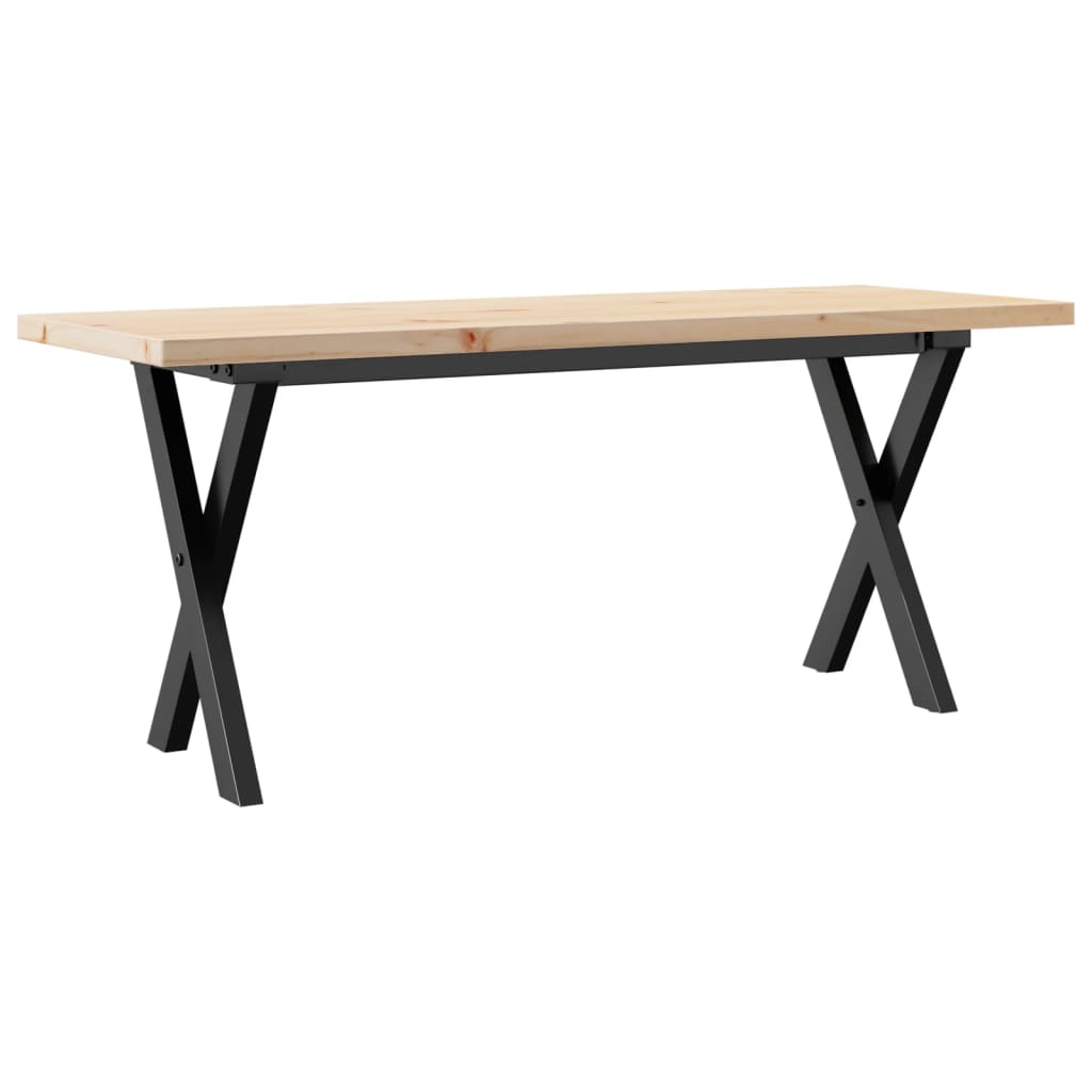 Mesa De Centro Marco X Madera Maciza Pino Y Acero 110x40x45,5cm_4