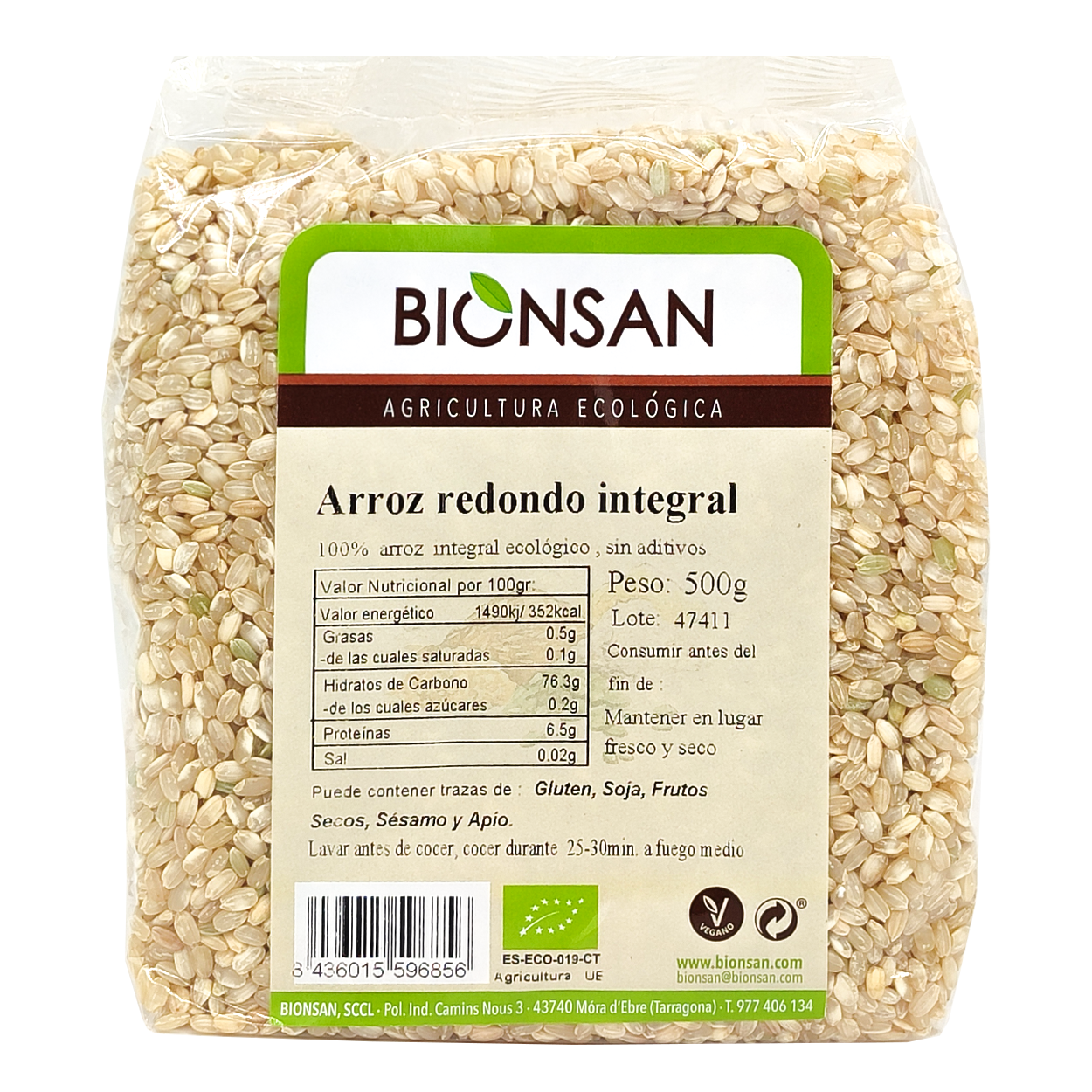 Arroz Redondo Integral Eco Bionsan 500gr_0