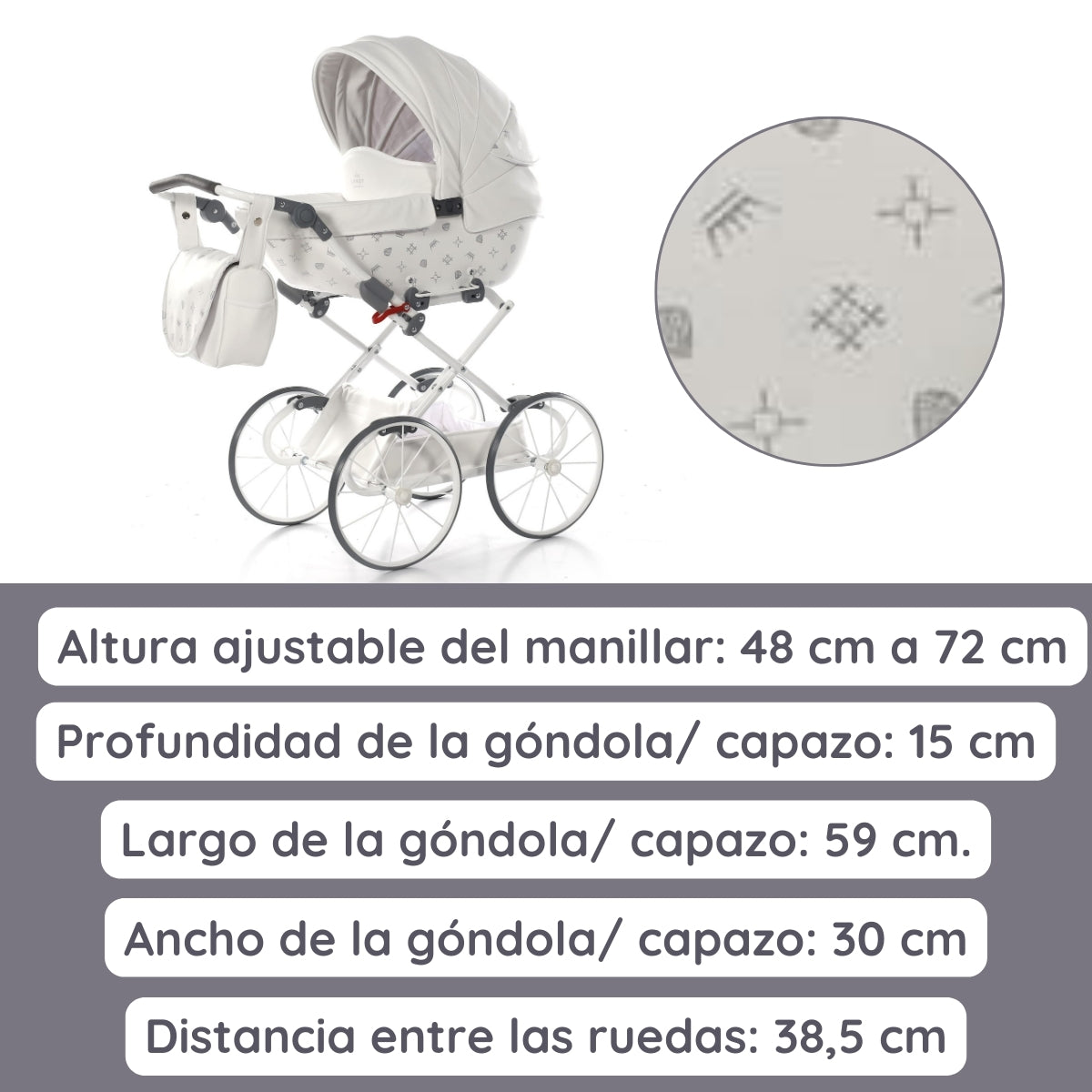 Carro De Muñecas Imperial Classic_white