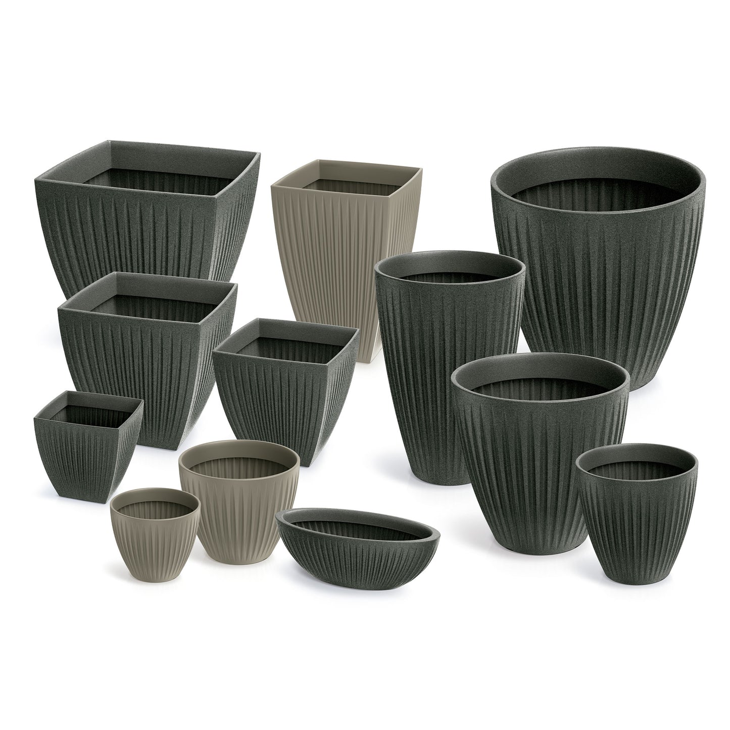 Maceta Latia Oval 58x24x20 Mocca