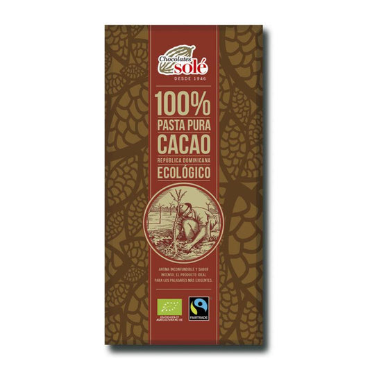 Pasta Pura 100% Cacao en Tableta Bio Solé 90 g