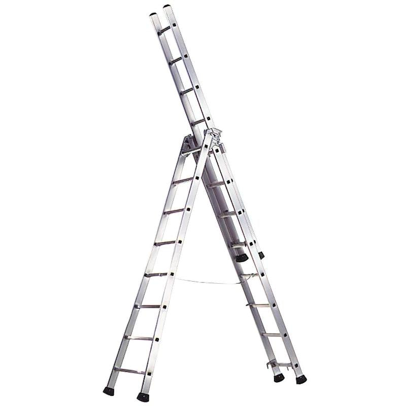 Escalera Aluminio Industrial Pronor 3 Tramos. 9+9+9 Peldaños_0