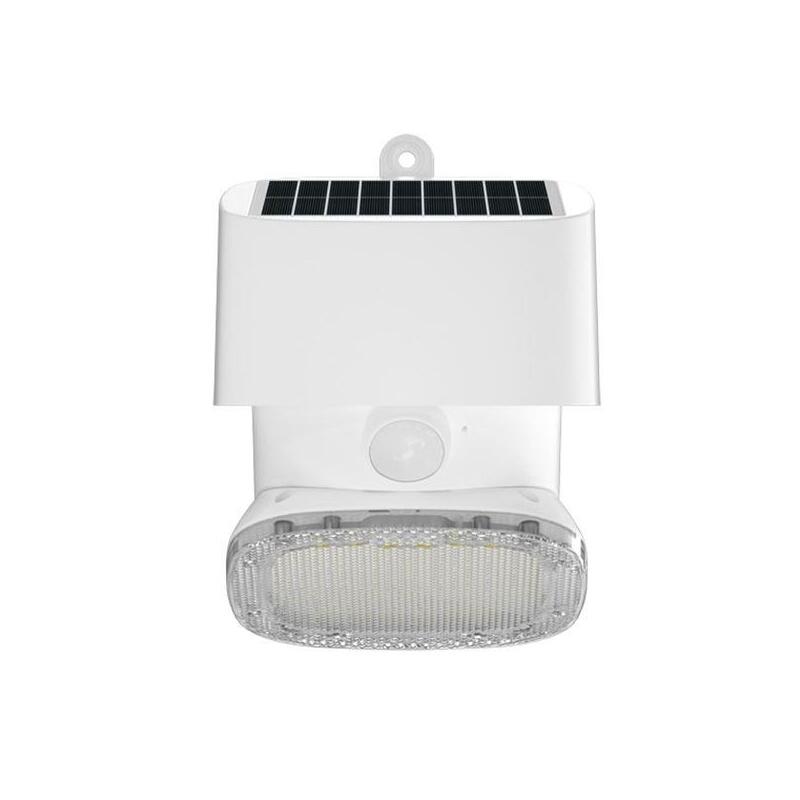 Elbat Foco Solar 2000lm - Luz Fria 6000k - Regulacion Vertical Y Horizontal - Panel Solar 1w - Ip65 - Color Blanco_0