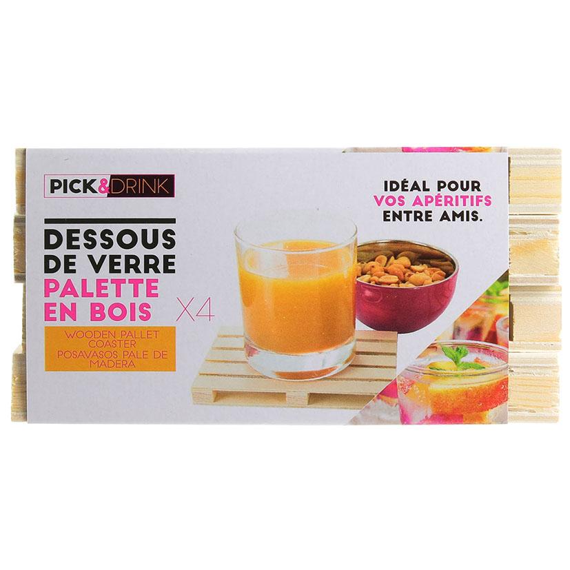 Posavasos De Palets De Madera 4 Unidades