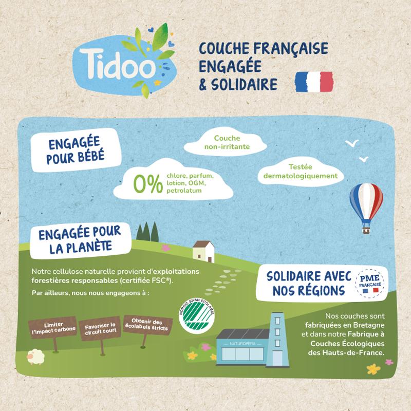 Pañales T4 Maxi (7/18 kg) Tidoo, 50 unidades